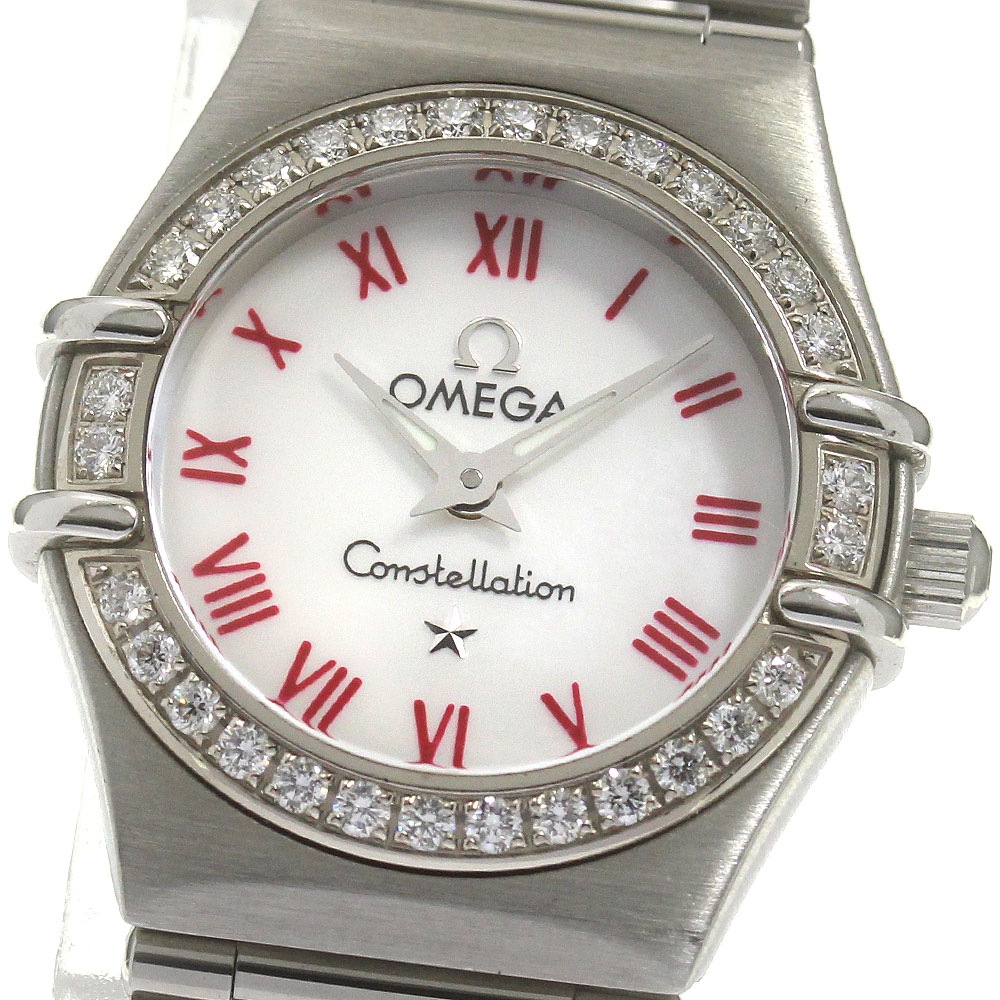 オメガ OMEGA 1466.63 コンステレーション ミニ ダイヤベゼル クォーツ レディース 良品 _861700【中古】