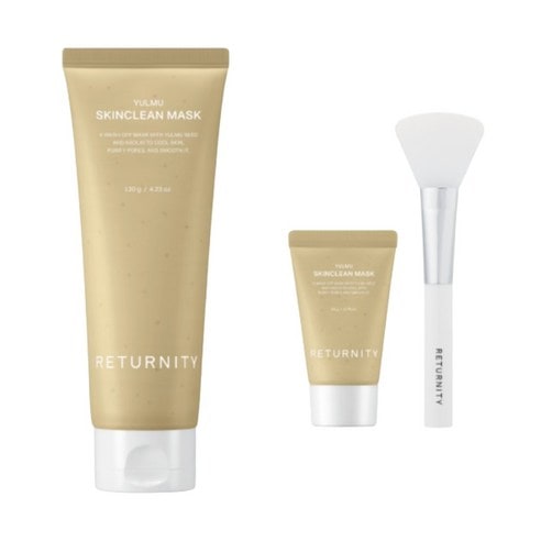 YULMU スキンクリーンパック 120g +ミニパック20g＋スパチュラ（天然穀物パック)