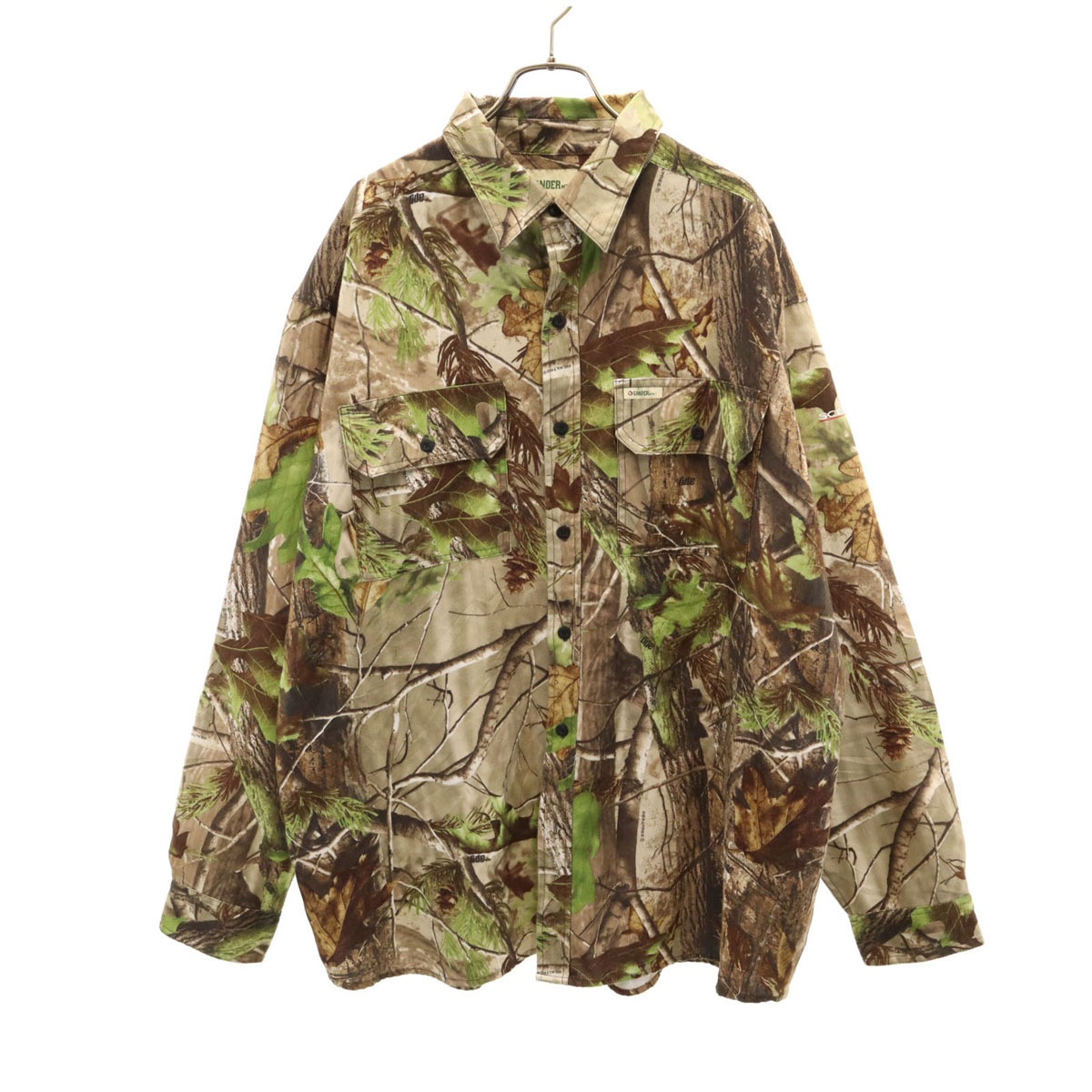 GANDER MTN. ガンダーマウンテン リアルツリー柄 長袖 シャツ XL ブラウン メンズ 古着