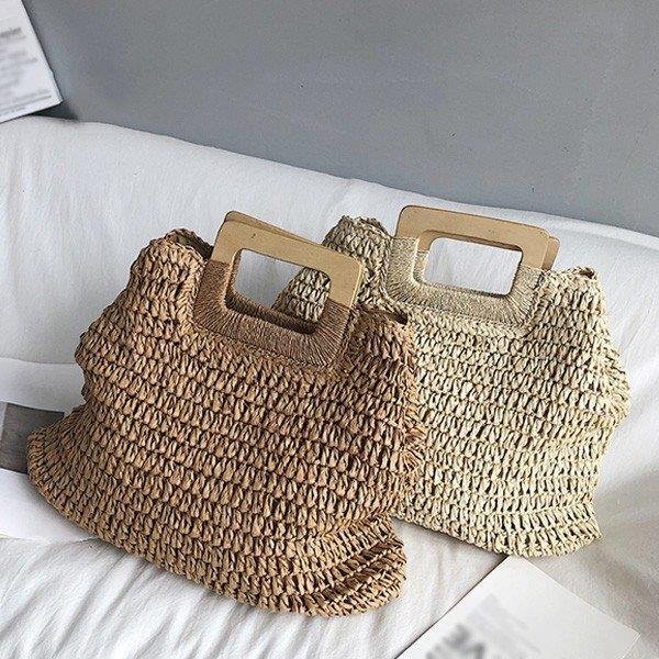 カゴバッグ ハンドバッグ かごバッグ ファスナー付き レディース バッグ 夏 軽い かわいい おしゃれ ナチュラル リゾート ビーチ ママ ママバッグ 軽量