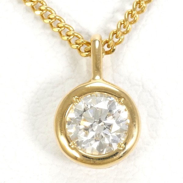 K18 18金 YG ネックレス ダイヤ 0.20 SI2 鑑別書 ジュエリー 中古