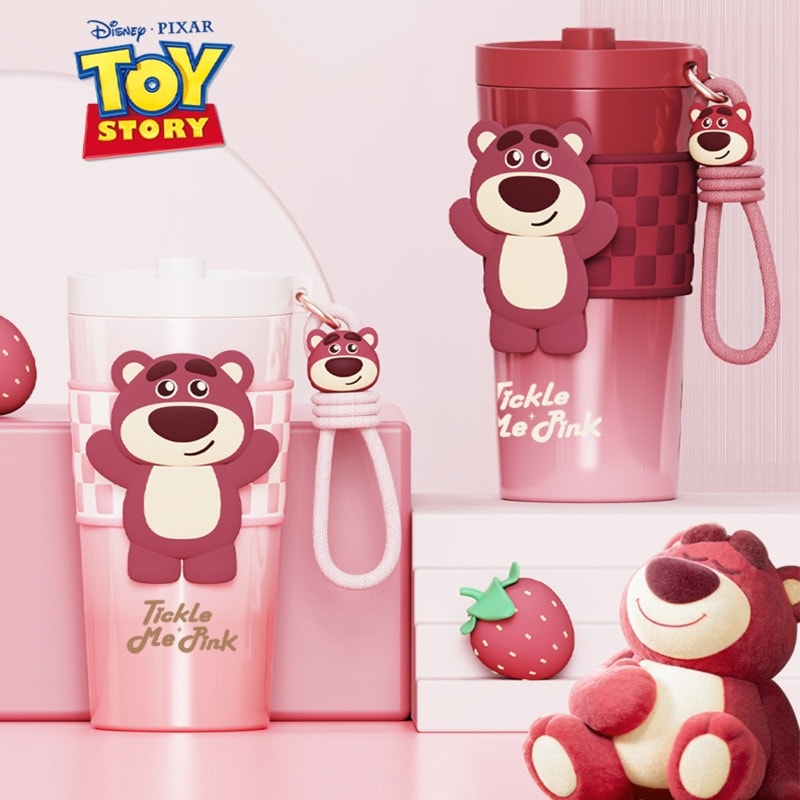 【いちご熊漫画カップ】新いちご熊漫画児童カップ316ステンレス保温カップ女子カップ高颜値かわいいストローカップ