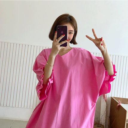 ワンピース ゆったり Tシャツワンピ　おしゃ れ夏 大人 無地 人気