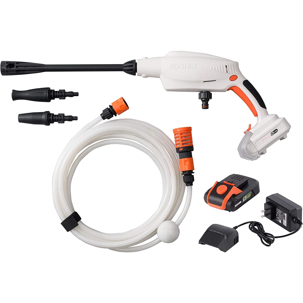 【在庫有・即納】 【送料無料】工進(KOSHIN) 18V 2.0Ah 充電式 洗浄機 ガンタイプ SJC-1820 バッテリー・充電器付 コードレス ショートガン 軽量【