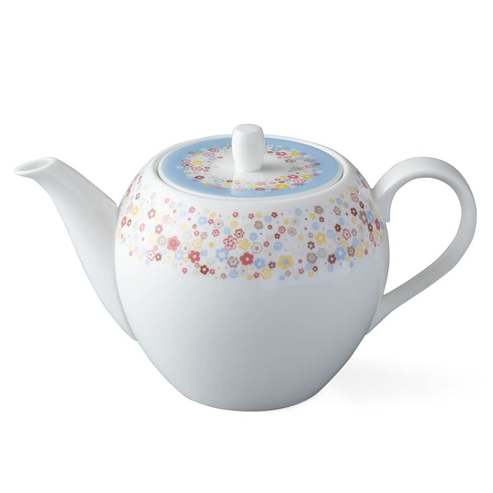 NARUMI(ナルミ) ポット ポーチュラカ ブルー 660cc 電子レンジ温め 食洗機対応 52444-4664