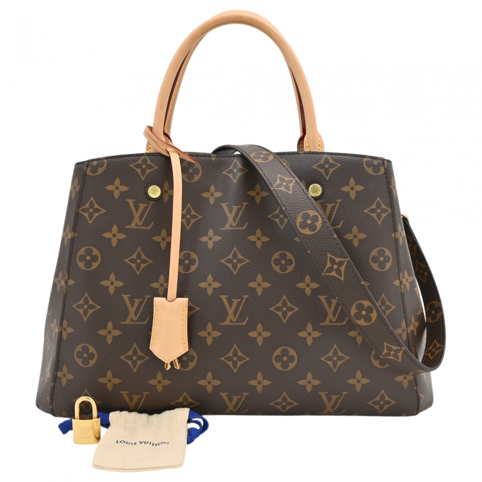【中古】ルイヴィトン モノグラム モンテーニュMM 2way ハンドバッグ ゴールド金具 Aランク lv87209kk