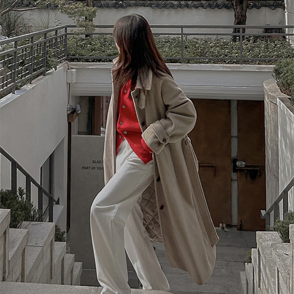 (JSTYLEのイーブレット) イーブレットオニオンキルトシングルベルトセットウールコート JSTYLE