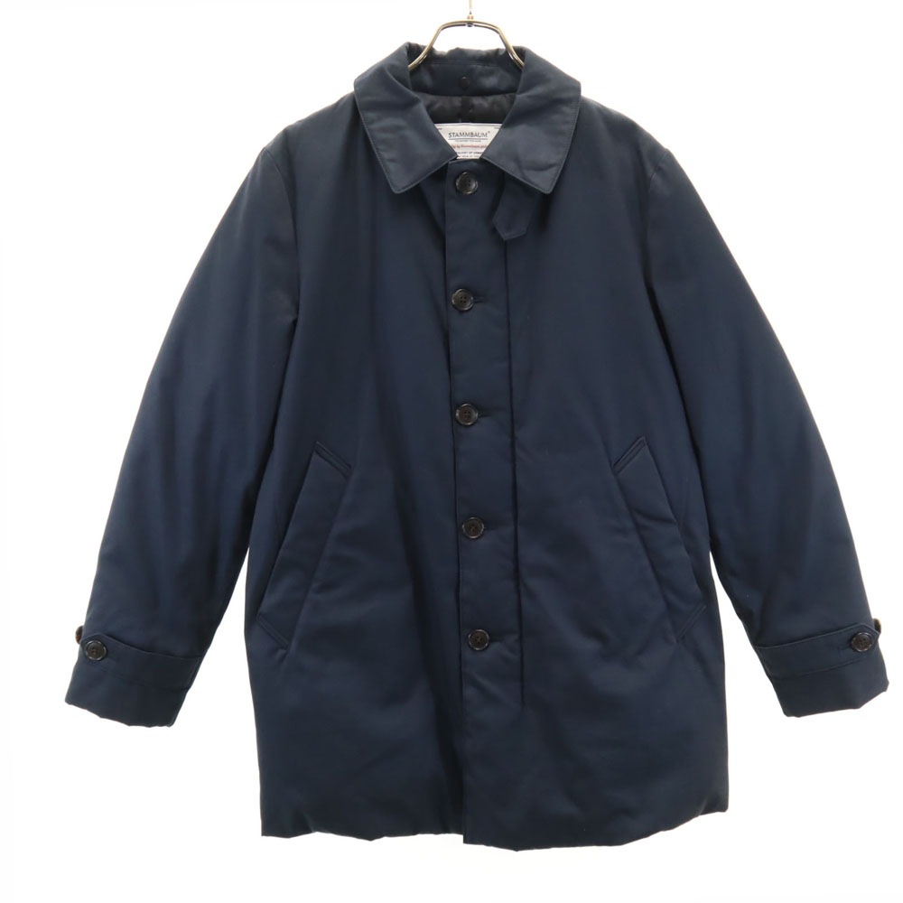 ステンカラー ダウンコート S ネイビー メンズ