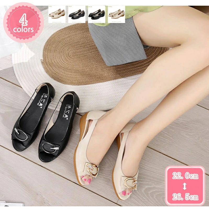 1000円OFFクーポン パンプス オープンパンプス レディース おしゃれ シンプル 黒 大きいサイズ ぺたんこ 柔らかい 婦人靴 レディースシューズ コンフォートシューズ カジュアル ベーシック 歩