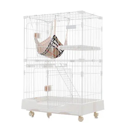 【国内即日発送】猫 ケージ キャットケージ ペットケージ キャスター付 猫ゲージ 大型 多頭飼い ネコドア キャットハウス 1段2段可能 留守番 保護 脱走防止 おしゃれ