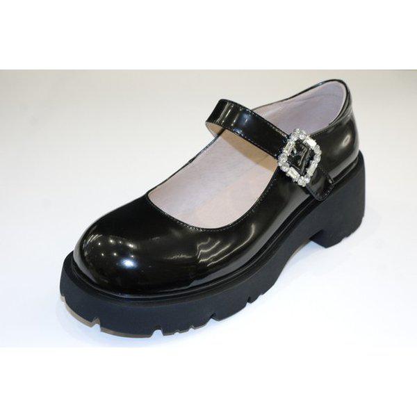 女性用宝石装飾メリージェーンフォーマルシューズ112511016