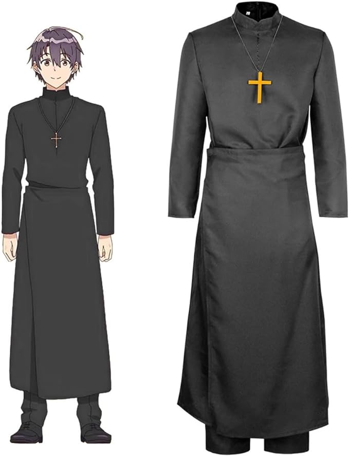 コスプレ 衣装 白聖女と黒牧師 ローレンス 修道士服 衣装