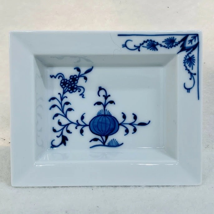 【中古】マイセン MEISSEN ブルーオニオン スクエア トレー アシュトレイ小