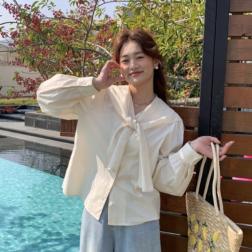 【送.料.無.料.急速発送】レトロレースレースの新デザインセンスネイビーカラーシャツ