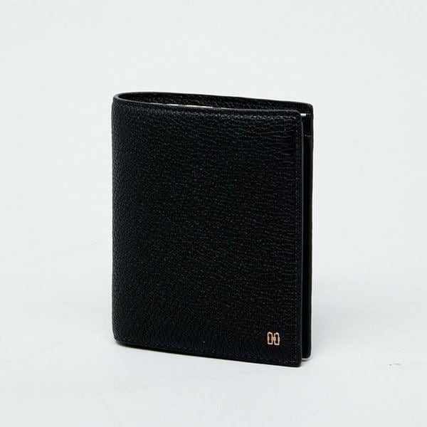 DBWA2F852 ブラック ミニ DDロゴ レザー ミディアム財布