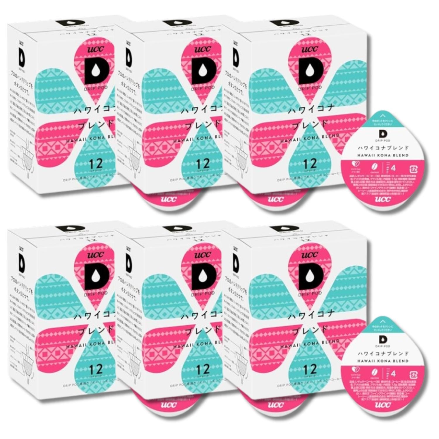 6個セット UCC ドリップポッド ハワイコナブレンド 90g x 12個入 DRIP