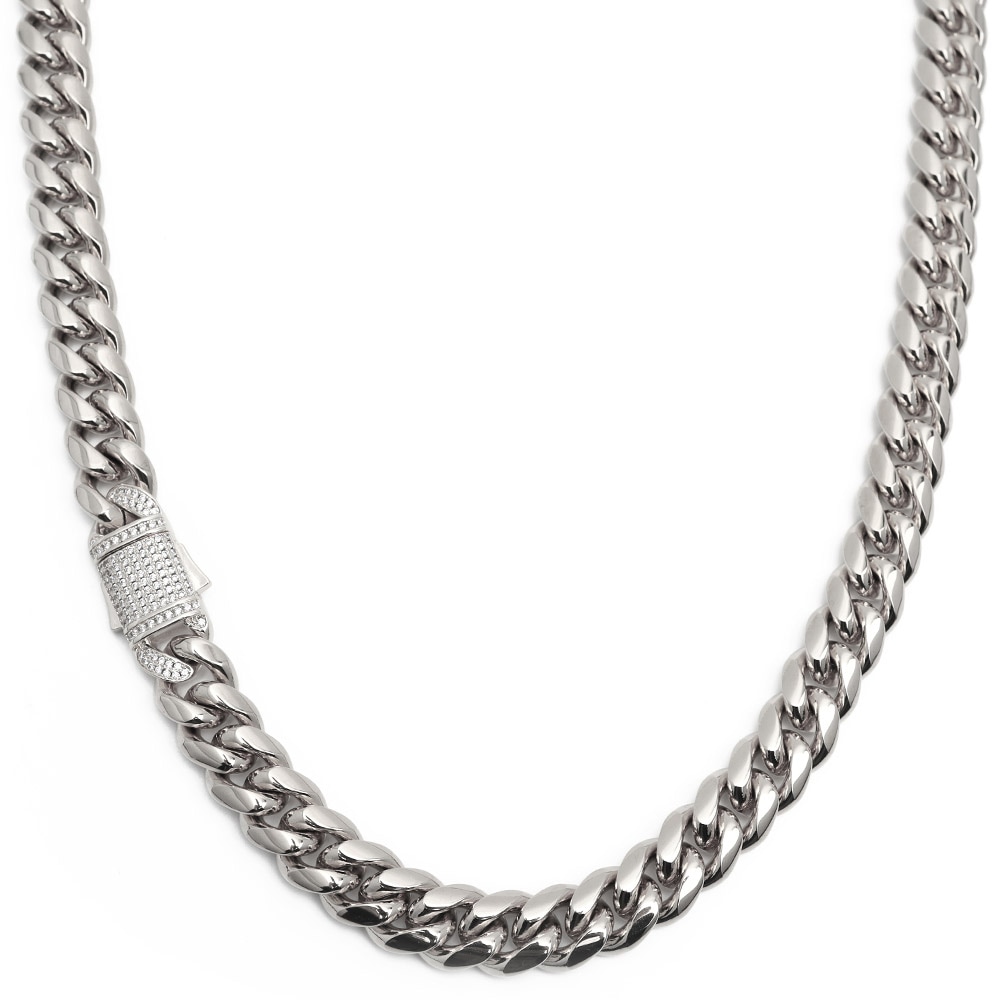 喜平チェーンネックレス パヴェ [n402-silver]