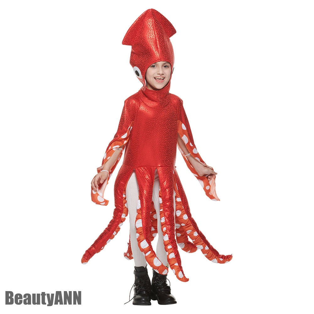 限定モデルハロウィン 着ぐるみ イカ おもしろい 子供 大人 服 コスプレ 仮装 変装 衣装 コスチューム 記念撮影 ハロウィン パーティー 祭り 男女兼用
