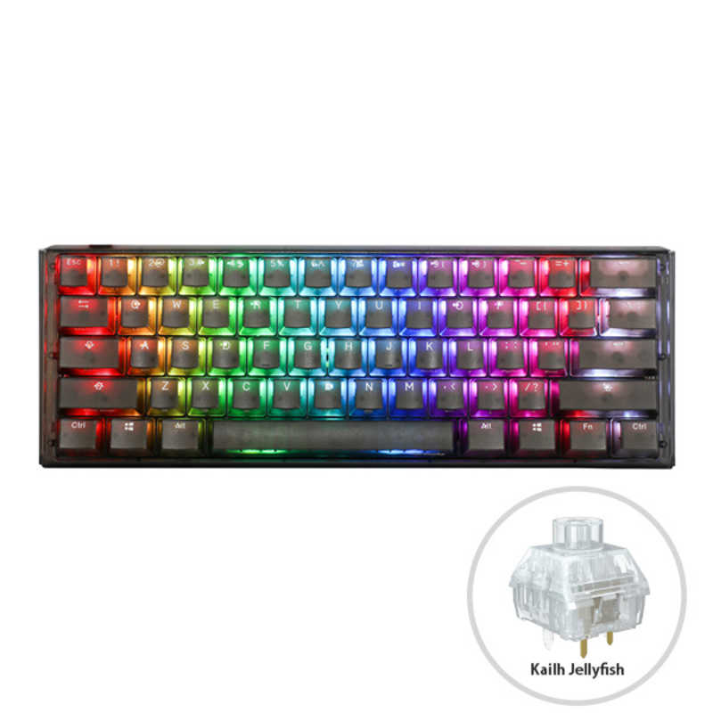 ゲーミングキーボード One 3 Mini 60％ keyboard Aura Edition Aura Black ブラック［有線 /USB］　dk-one3-aura-black-kjy