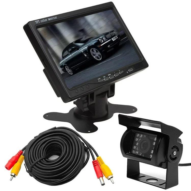 トラック専用バックシステム12-24V対応7インチモニターとバックカメラ 20Mケーブル OMT70SET