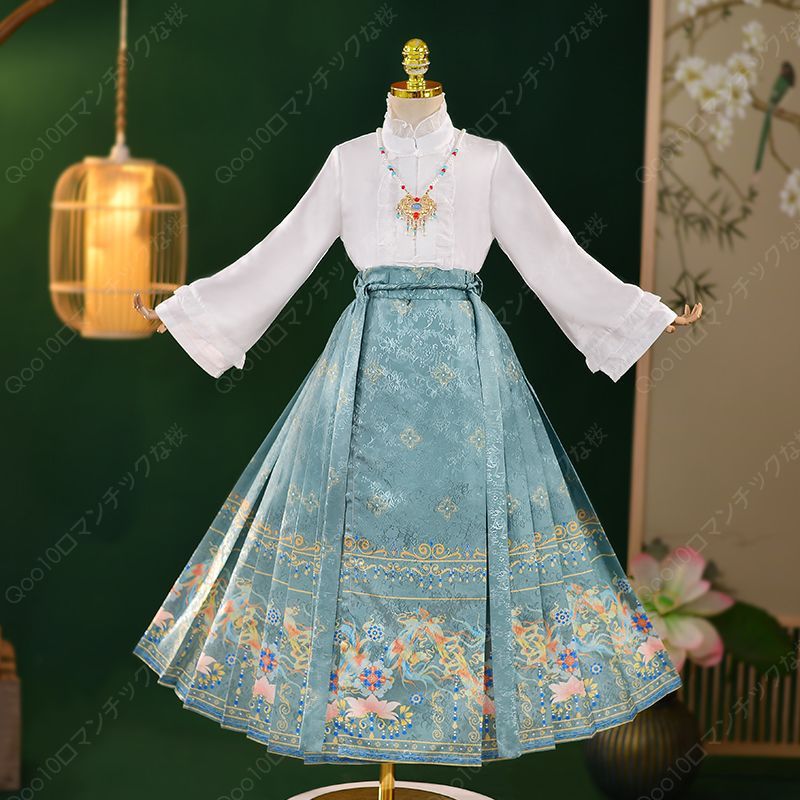 【2024新品追加】【最安値挑戦】新入荷春夏秋と冬フルセットに刺繍漢服馬面服レディースワンピース/漢服 馬面服コスプレ/漢服子供用-16 8,007円