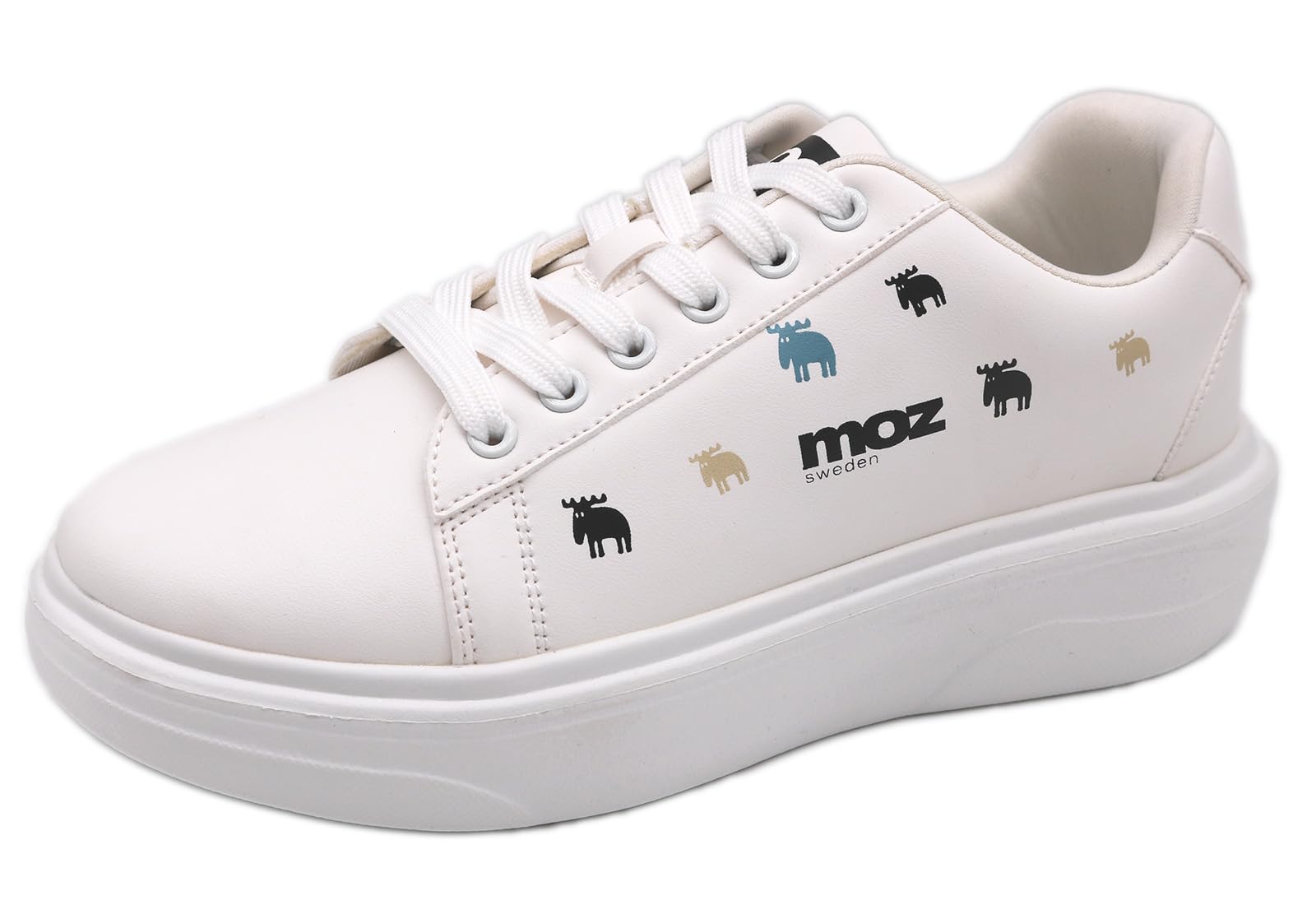 全国送料無料 [モズ] 防水加工 年間定番 エルクワッペン 軽量 厚底 スニーカー 運動靴 スポーツ レディース 22.5cm～25cm 93324802 マルチ 25.0 cm 3E