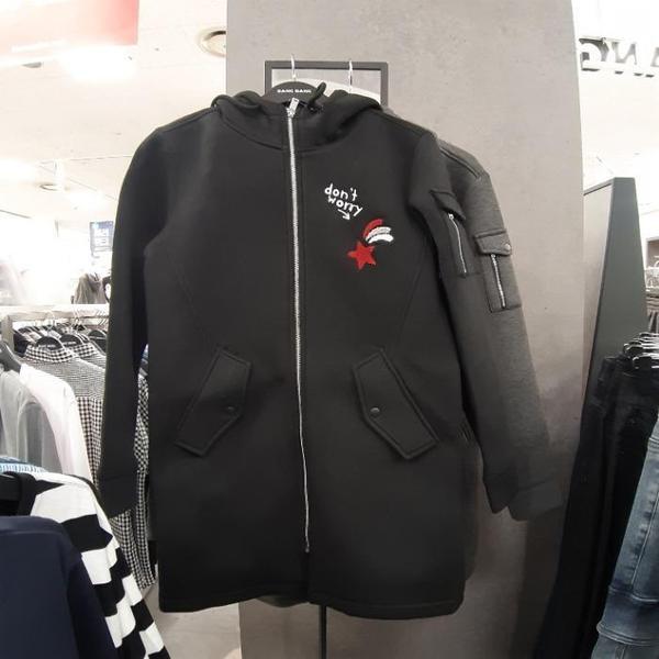 HC09 女性用フード付きジップアップ ミドル丈 厚手ジャンパー ふわふわで保温性の高い 常に羽織れる (S41375959)