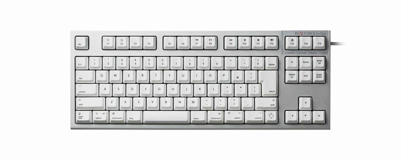 REALFORCE TKL R2 for Mac 日本語 テンキーレスキーボード 91配列 シルバー/白