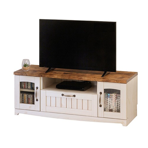 テレビ台 ローボード 収納 おしゃれ 北欧 カントリー調 白 アンティーク 木製