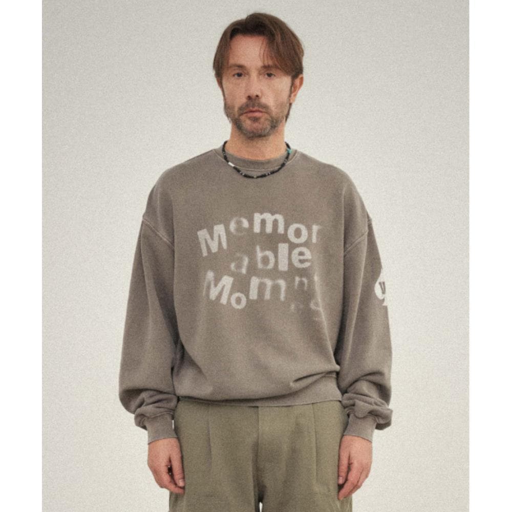 WMC Typo Pigment Man to Man BROWN O-MOBAL5Y22225