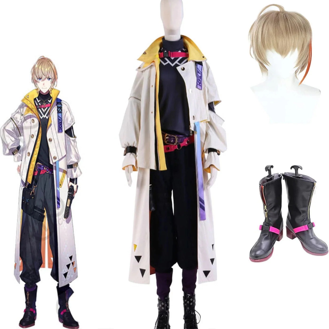 バーチャル YouTuber VTuber にじさんじ 風楽奏斗 ふうらかなと コスプレ衣装 新衣装 ウィッグ 靴追加可 ハロウィン 仮装 ステージ服 変装 コスチューム お祭り クリスマス