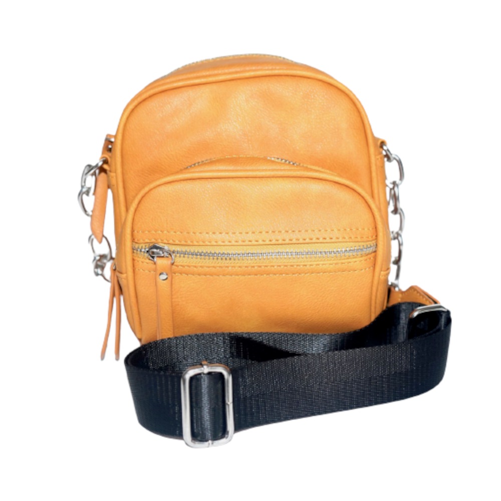 Silver Chain Shoulder Bag (mustard) A,D,G レディース