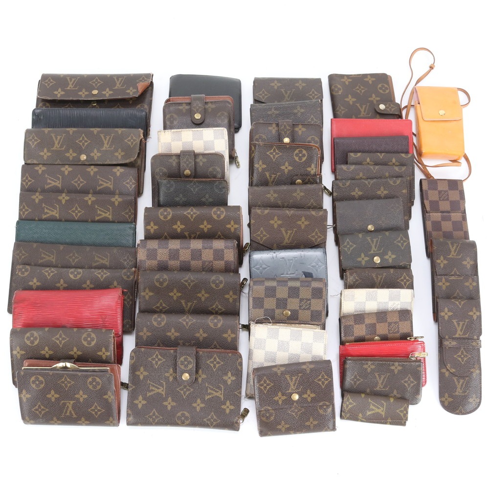 モノグラム レザー×コーティングキャンバス 長財布 長財布 二つ折り ウォレット ラウンドファスナー メンズ レディース MMM DM22-1 中古