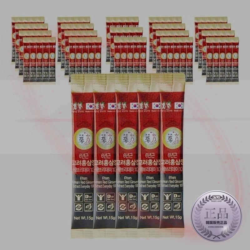 風年補感6年根高麗紅参精エブリデイ100紅参スティックバルク包装/ 15g/ 200包