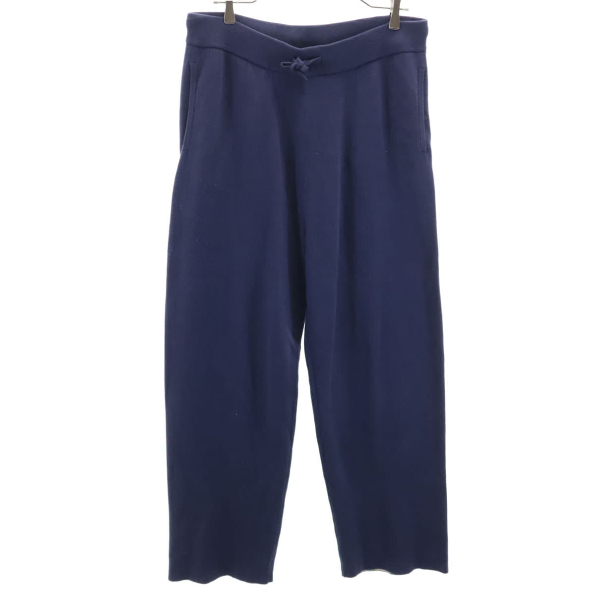 ニット イージーパンツ L ネイビー メンズ 古着