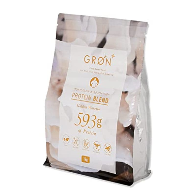 贅沢屋の GRON 1Kg) (ゴールデンウォーリアー, グルテンフリー ビーガン対応 無添加 スーパーフード配合 ピープロテイン プロテイン配合 -  adjuwa.net