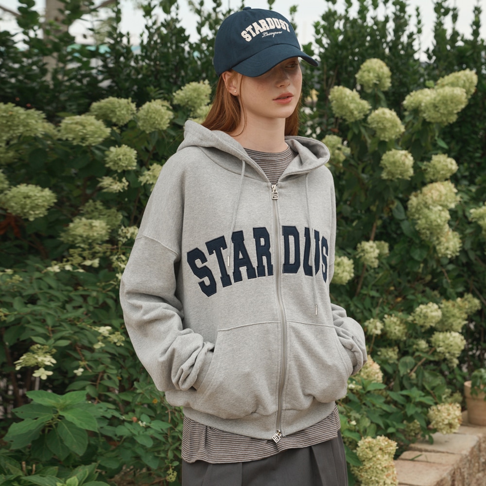 Stardust zip-up hood Gray