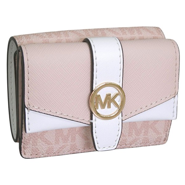 マイケルコース 財布 レディース 三つ折り財布 アウトレット ホワイト×ピンク 35R6GGRD0B-183 MICHAEL KORS