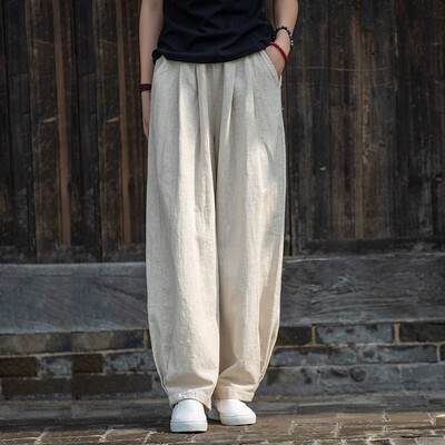 ボトムス ズボン コットンリネン ワイドパンツ くしゅくしゅ 膝丈 ストレート ワイド ポケット リネン 涼しい 薄手 大人可愛い きれいめ シンプル カジュアル 大人 お洒落 大人女子 こなれ