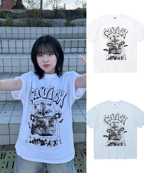 CAVISH ♥ INVADER SS TEE /追跡付 CAVISH ♥ INVADER PIGMENT SS TEE/追跡付 (CAVISH/Tシャツ