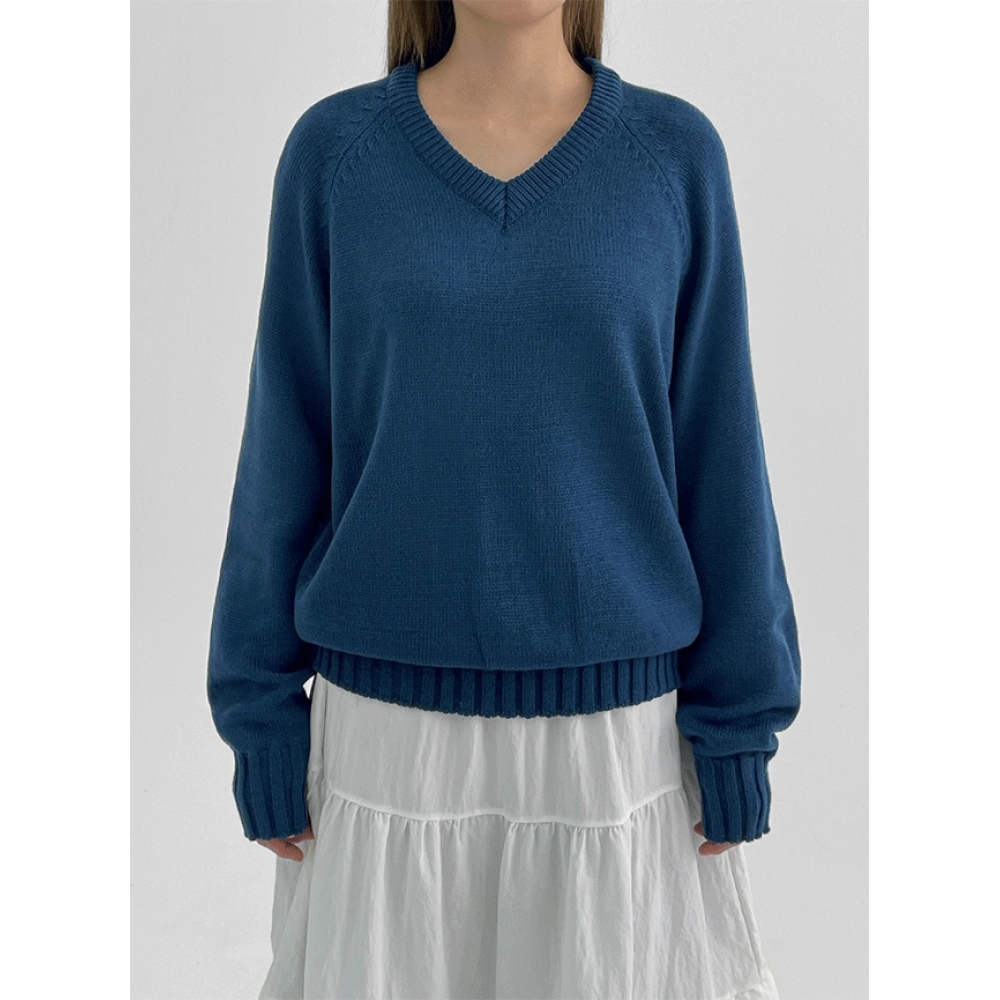 ブラックアップ [ニュースプリング] ハロム Vネックニット