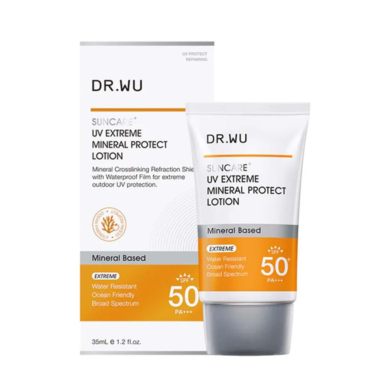 DR.WU(ドクターウー)【日焼け止め・ウォータープルーフ】UV エクストリーム ミネラル プロテクト ローション SPF50+ PA+++ サンスク リーン 化粧下地 UVケア アウトドア 顔 首