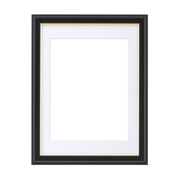 ( 黒い遺影額 ) 仏事用額 葬儀額 遺影額 寸巾 290×230mm 金 日本製 木製 光の反射を防ぐ 額 額縁 フレーム