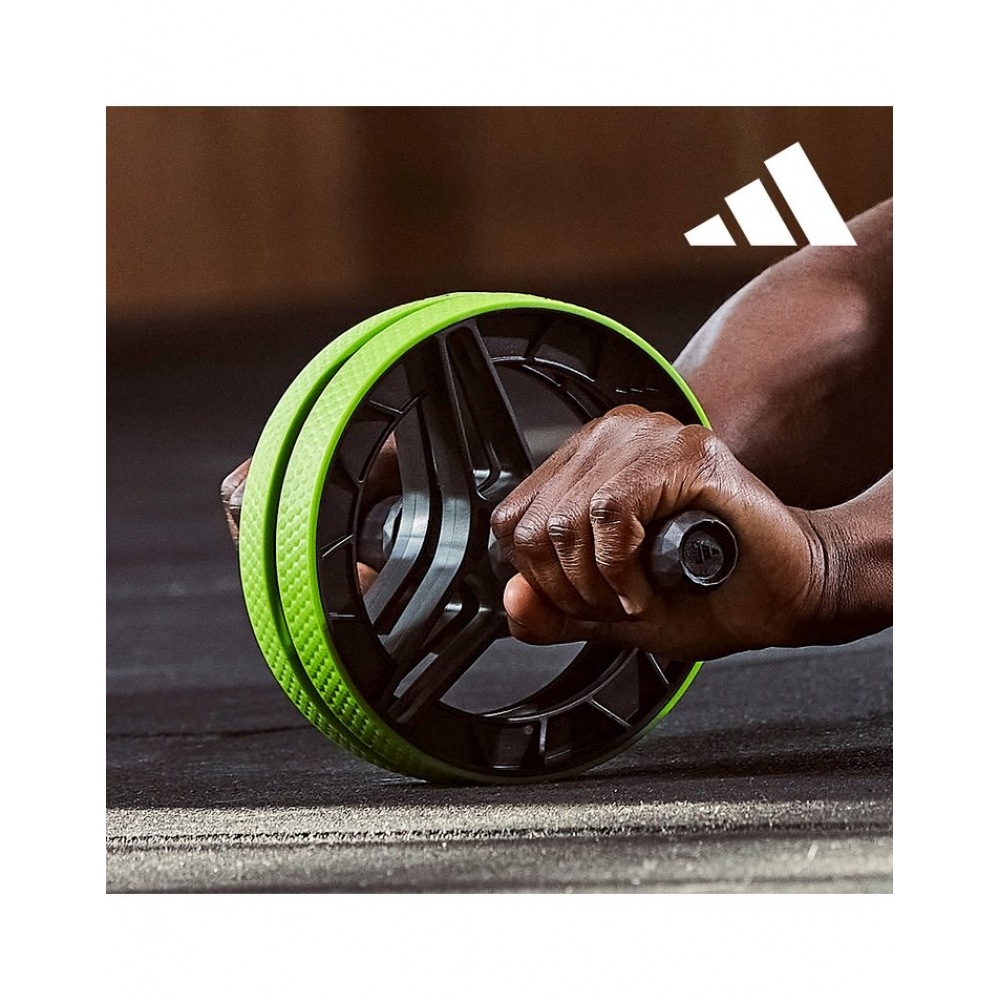 アディダスフィットネス Adidas パフォーマンス AB スライドノイズレスホイール腹筋エクササイズ機器コアタミーロールアウトスライダー
