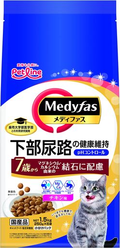 メディファス 7歳から チキン味 チキン味 MFD-33 1.5kg(250g×6)x6(ケース販売)
