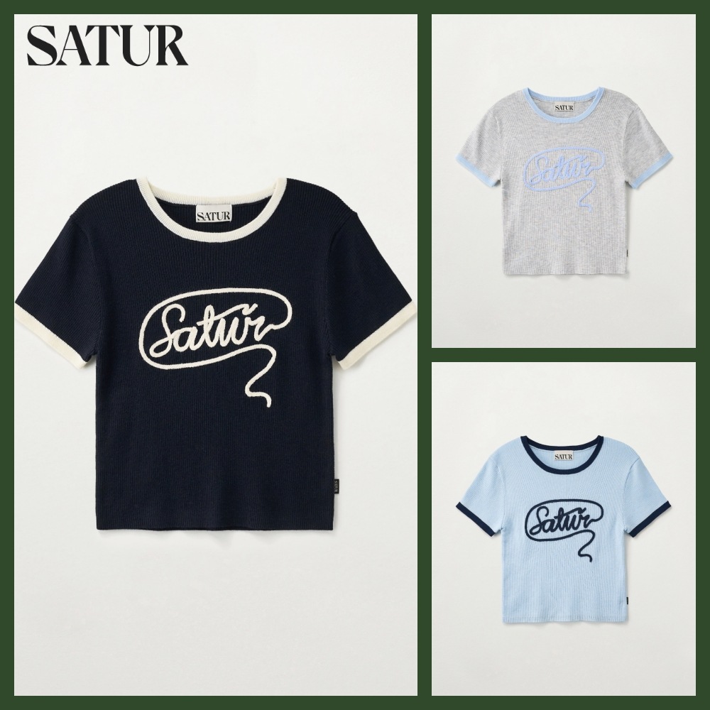 (W) Rope Logo Ringer Half Knit