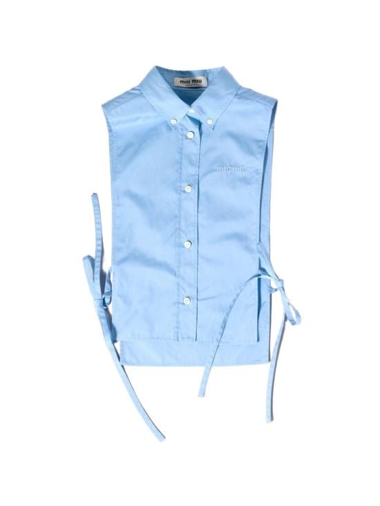 MIU MIU Women Shirts MK2024 19SEF0076 Azzurro