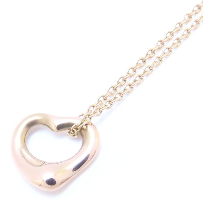 オープンハート ネックレス 11mm エルサペレッティ 750PG ピンクゴールド K18RG ローズゴールド/293850【中古】