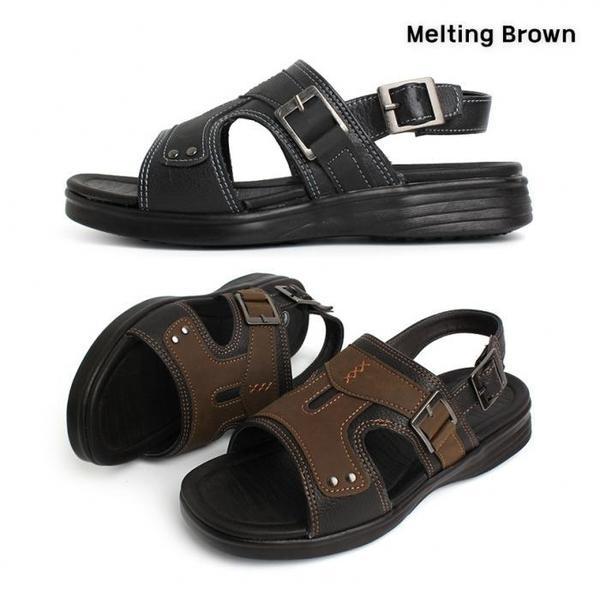 メンズカジュアルデイリーバンディングバックルサンダル3cm