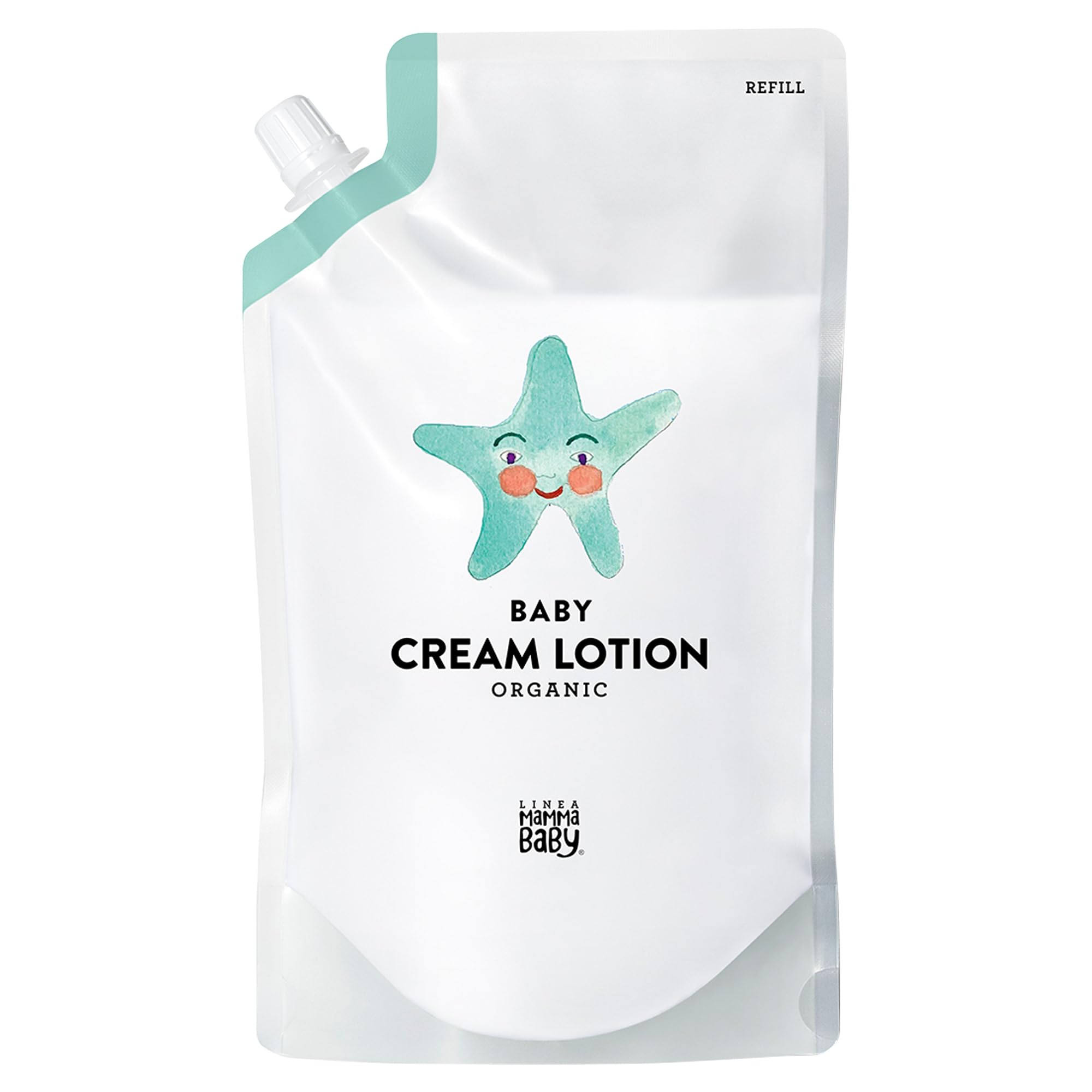 ママベビー ベビークリームローション 詰め替え 『超敏感肌/新生児 のための スキンケア 10の無添加・ 100％自然由来 』 380mL